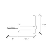 Handrail Bracket Wall Side Mount - Round