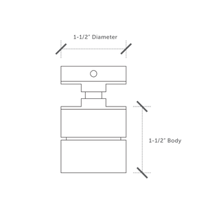Standoff 1-1/2" dia x 1-1/2"