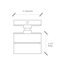 Standoff 2 inch dia x 1-1/2"