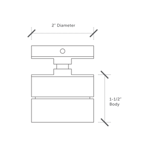 Standoff 2 inch dia x 1-1/2"