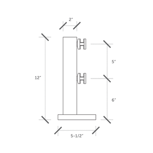 Top Mount Mini Post - Aluminum Clear