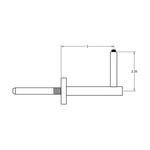 Handrail Bracket Wall Side Mount - Q2 Square